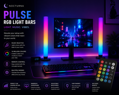 ⭐ Nocturna™ Pulse RGB Light Bars