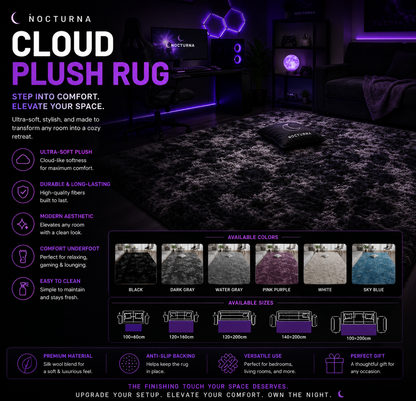 ☁️ Nocturna Cloud Plush Rug