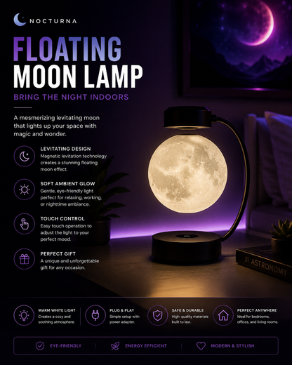 ⭐ Nocturna™ Floating Moon Lamp