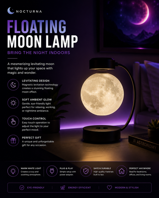 ⭐ Nocturna™ Floating Moon Lamp