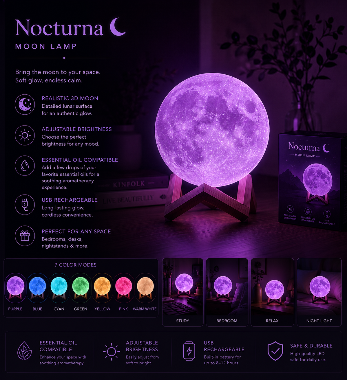 Nocturna™ Moon Lamp